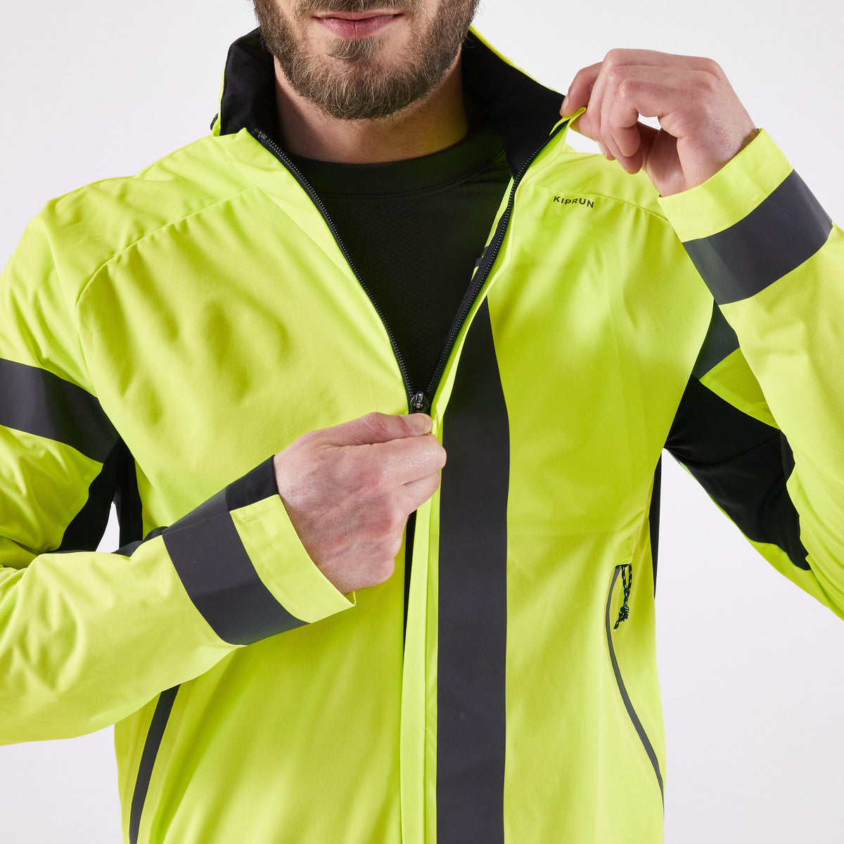 Women Jacket Kiprun Warm Regul Day and Night Visibility Ppe