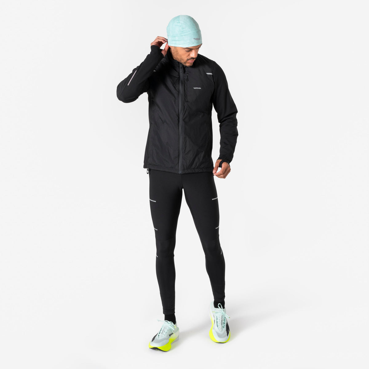 Kiprun Women's Warm Running Jacket, Kiprun Run Flow Navy Blue