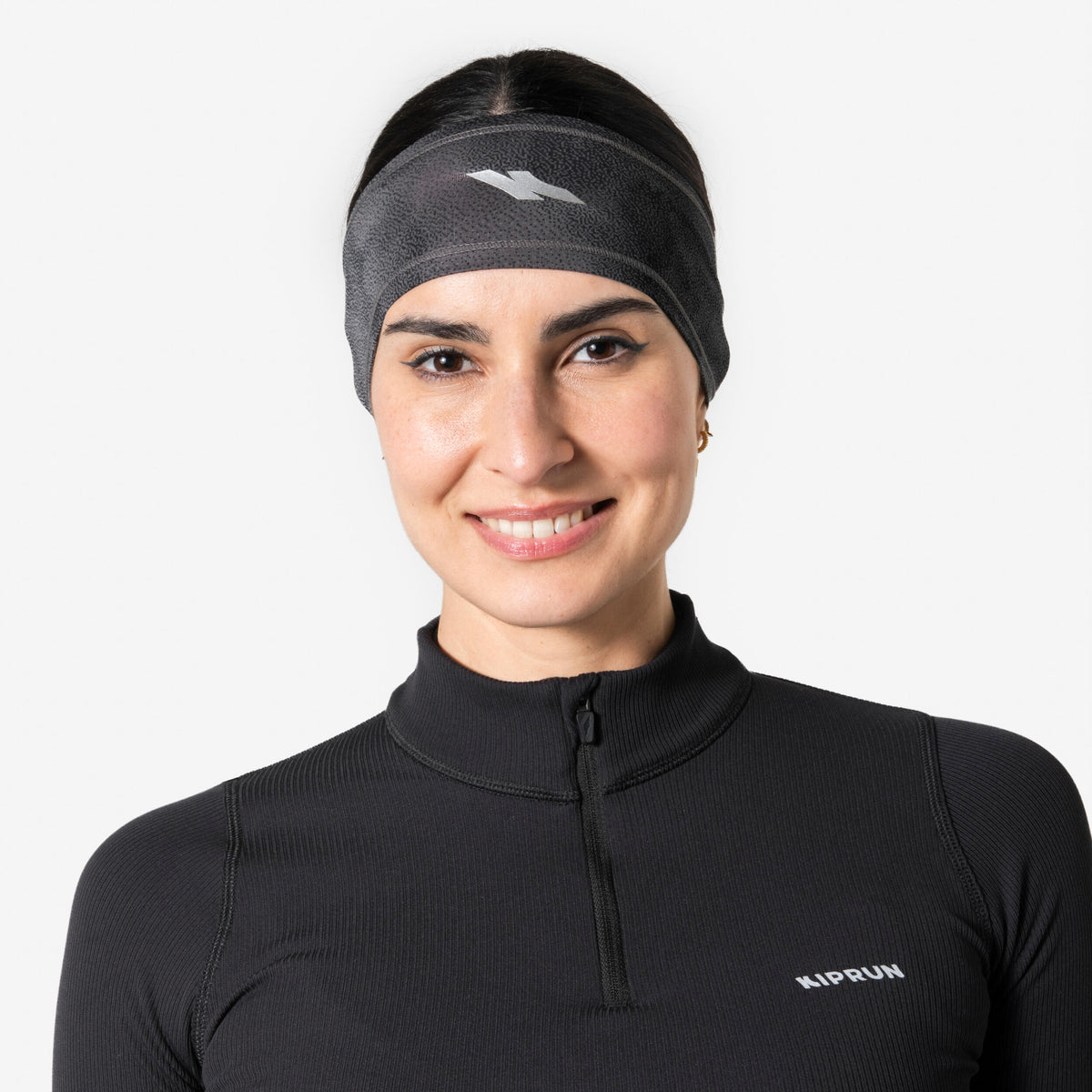 Kiprun Warm+ V2 Adult Warm Running Headband - Grey Graph