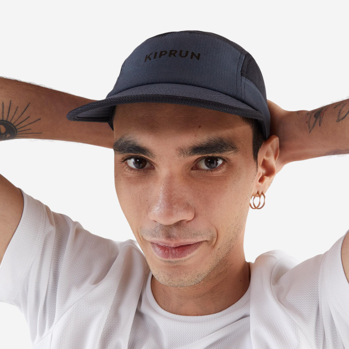 Kiprun Men's and Women's Running Cap, Blue White Purple