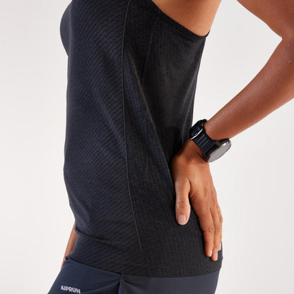 Kiprun 500 Comfort Running Tank Top with NO Side Seams Blue