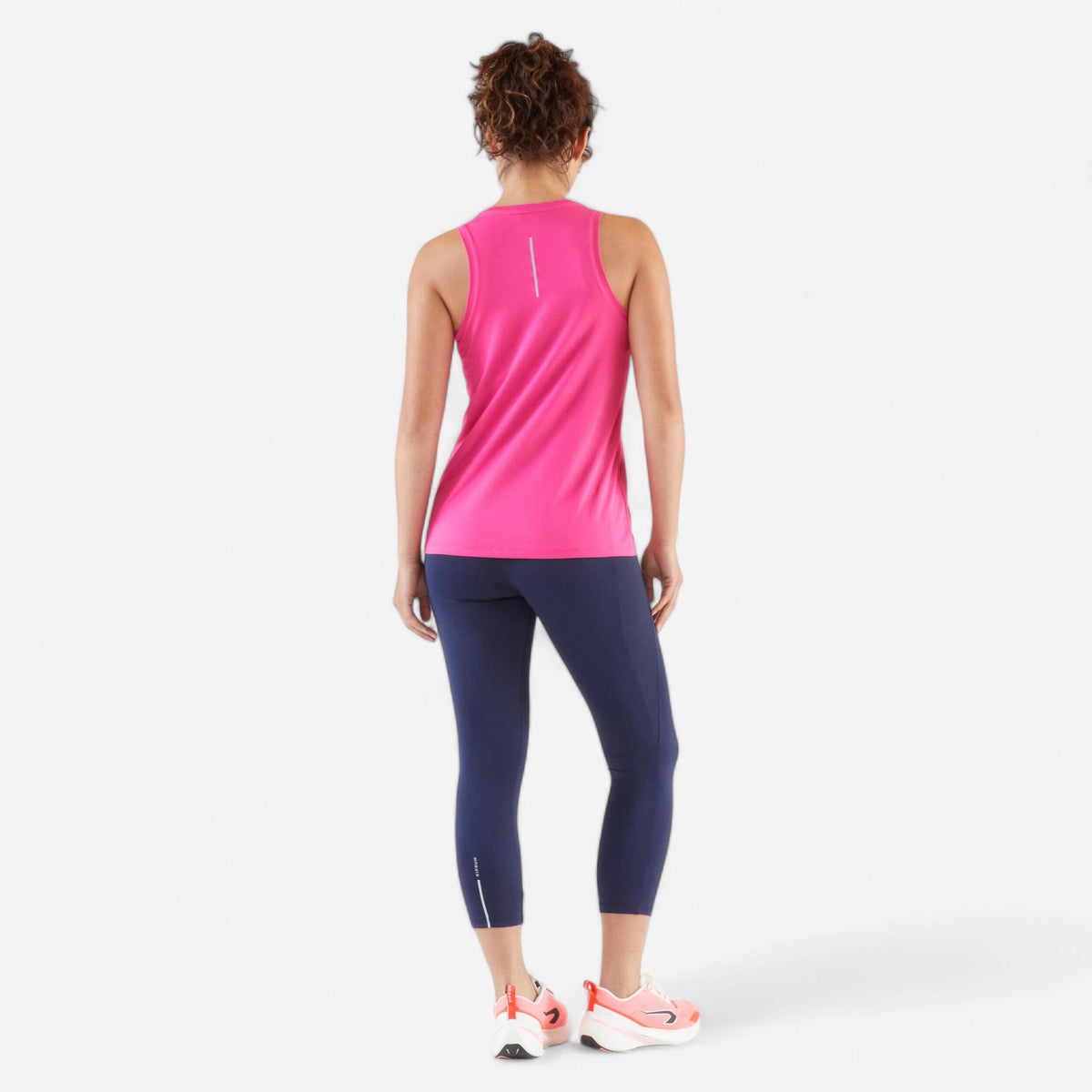 Kiprun Women's Cropped Running Leggings Breathable - Kiprun Run 500 Comfort - Black