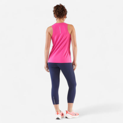 Kiprun Women's Cropped Running Leggings Breathable - Kiprun Run 500 Comfort - Black
