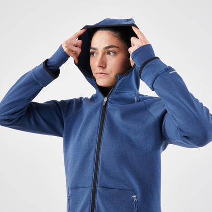 Kiprun Women's Warm Running Jacket - Kiprun Run 500 Warm - Smoky Black