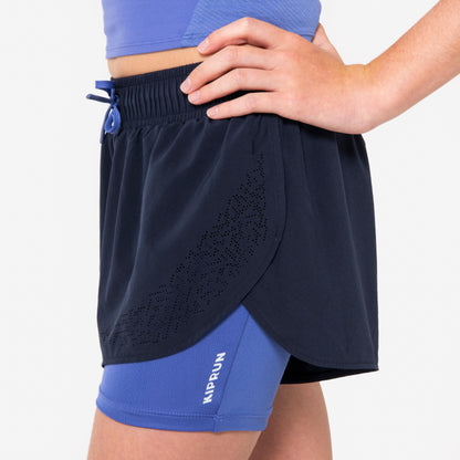 Kiprun Kids' Windproof Running Jacket - Kiprun Wind Jacket JR - Navy