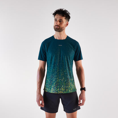 Kiprun Men's Trail Running T-Shirt, Kiprun Run 500 Grey / Black