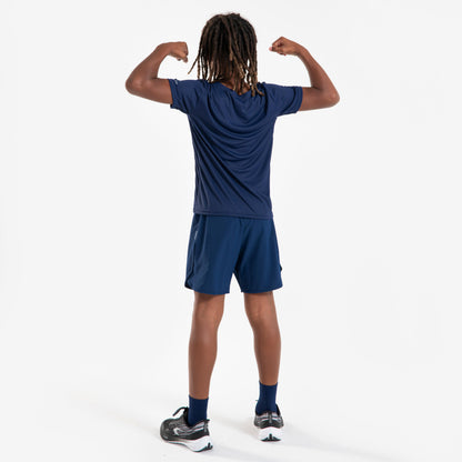 Kiprun Kids' Breathable Running T-Shirt Kiprun Dry+ 500-Blue