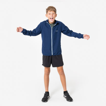 Kids' Kiprun Skincare Long-Sleeved Running T-Shirt - Navy Grey