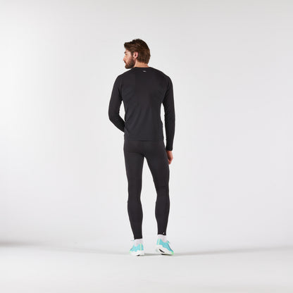 Kiprun Run 500 Warm Men's Long-Sleeved Zipped T-Shirt - Black