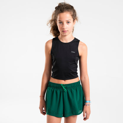 Kiprun Breathable 2-in-1 Running Shorts for Girls - Kiprun Dry+ 900 Black Purple