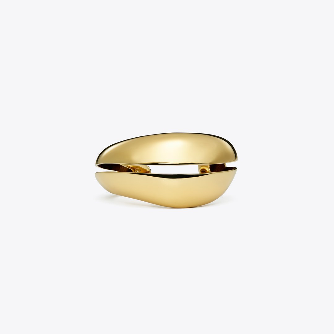 Tory Burch Pierced Cuff Light Brass