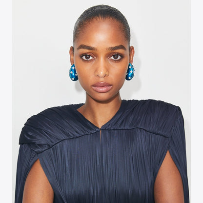 Tory Burch Pierced Earring Blue / Crystal