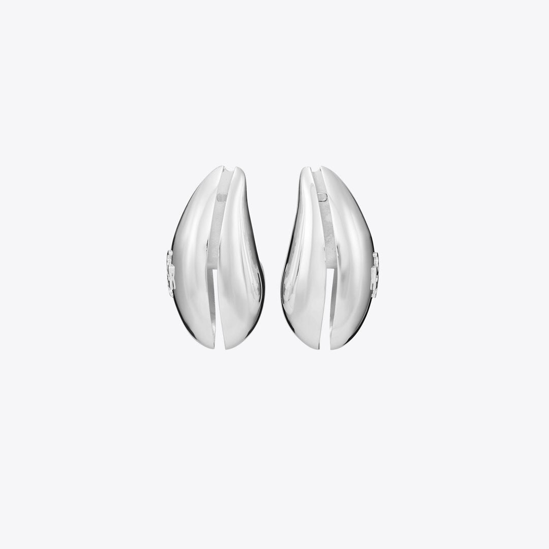 Tory Burch Pierced Earrings Light Silver