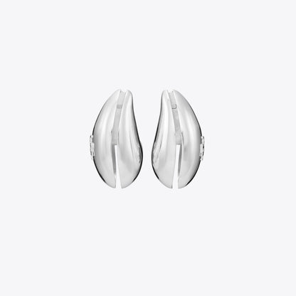 Tory Burch Pierced Earrings Light Silver