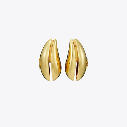 Tory Burch Pierced Earrings Light Brass