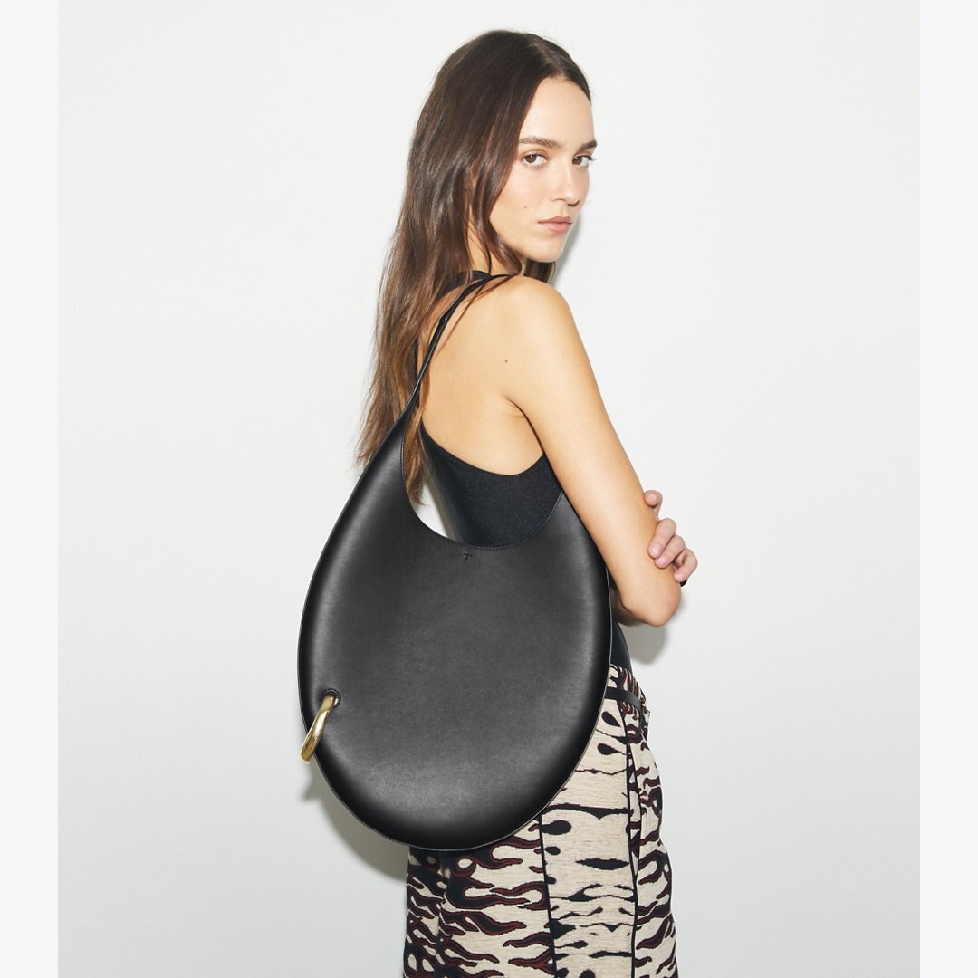 Tory Burch Pierced Handbag Black / GOLD