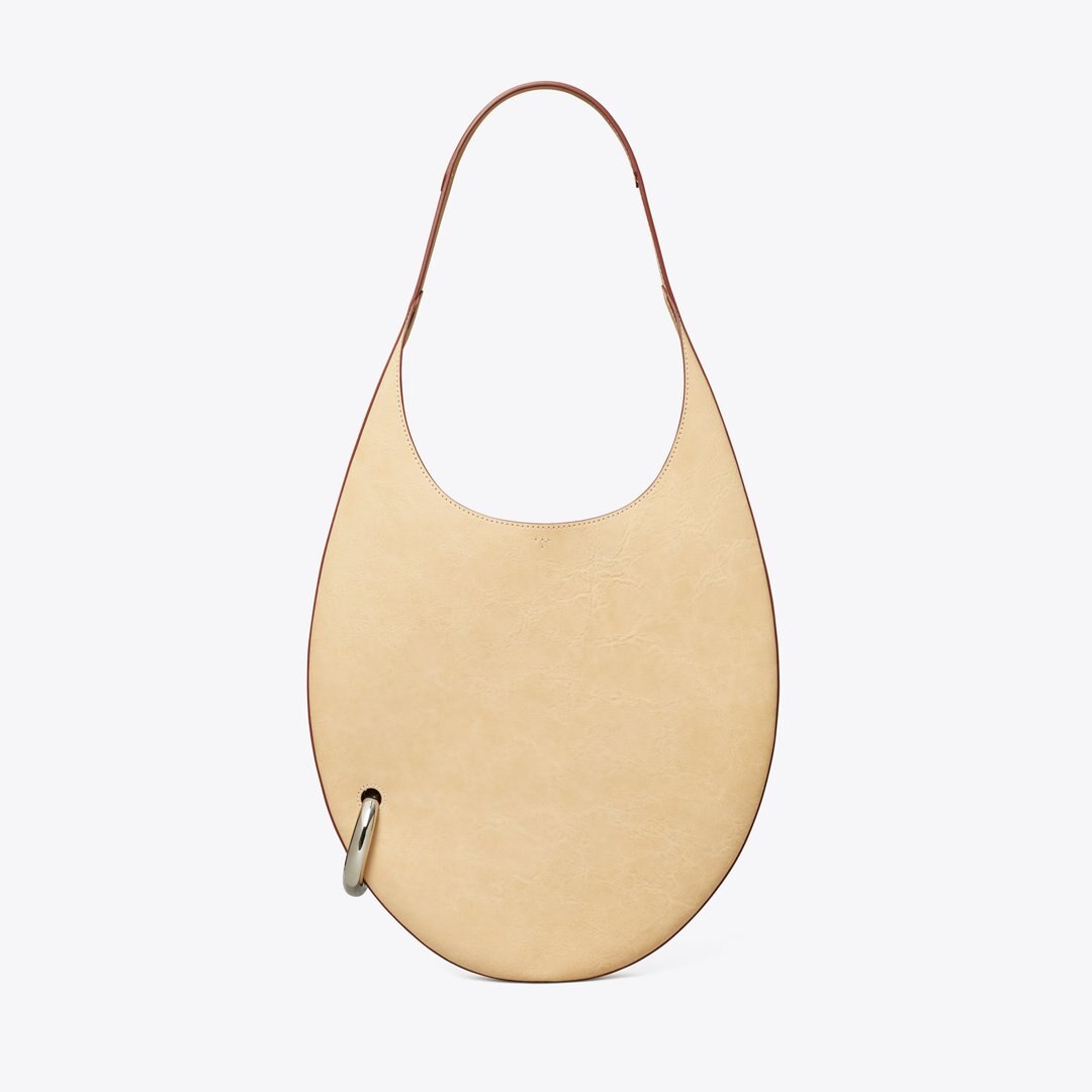 Tory Burch Pierced Handbag Smoky Tan