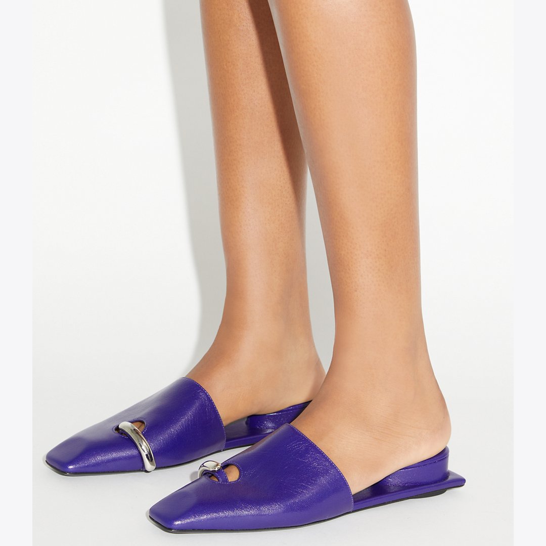Tory Burch Pierced Mule BALLPOINT BLUE