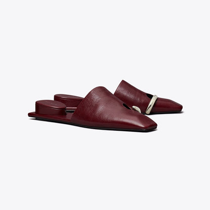 Tory Burch Pierced Mule DARK CARMINE