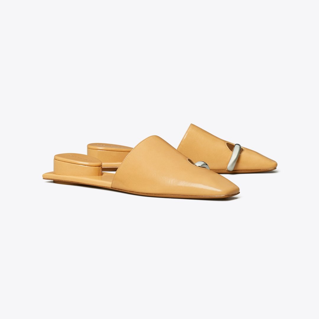 Tory Burch Pierced Mule CANTUCCI / SILVER
