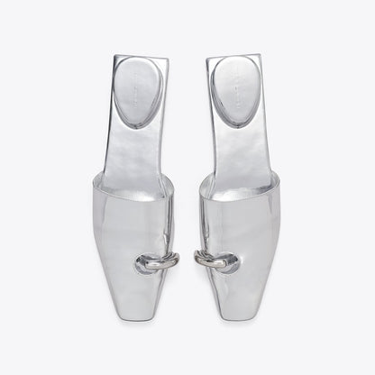 Tory Burch Pierced Mule PLATINUM