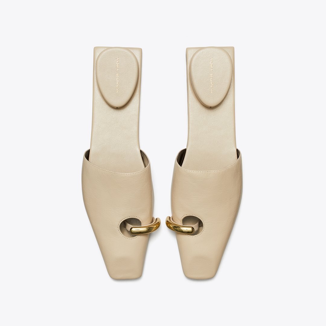 Tory Burch Pierced Mule STONE GRAY