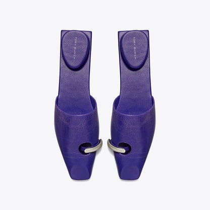 Tory Burch Pierced Mule BALLPOINT BLUE / SILVER