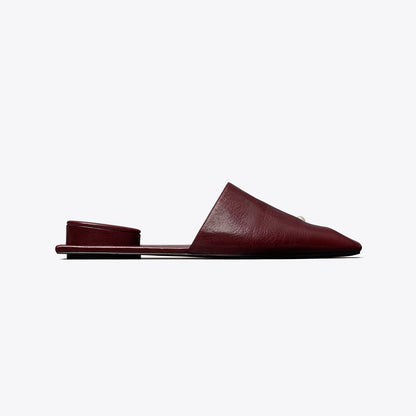 Tory Burch Pierced Mule DARK CARMINE