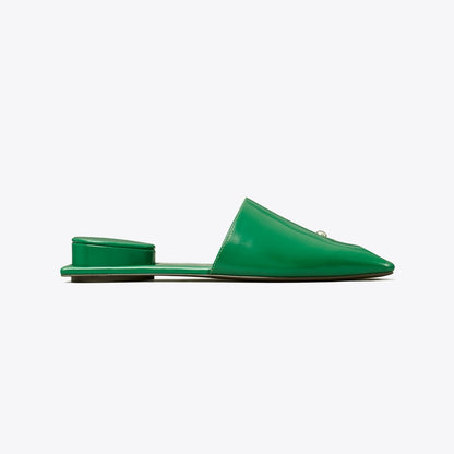 Tory Burch Pierced Mule GRASS / SILVER