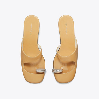 Tory Burch Pierced Mule Wedge CANTUCCI / SILVER