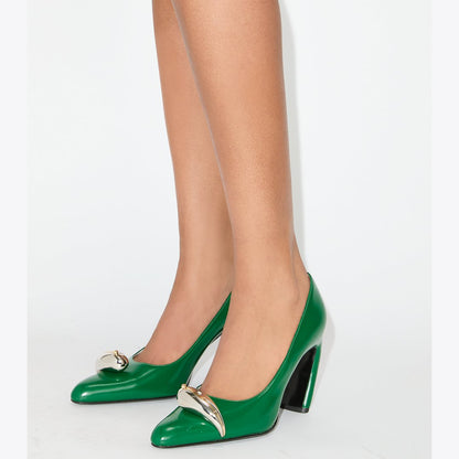 Tory Burch Pierced Pump GRASS / SILVER