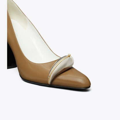 Tory Burch Pierced Pump SOFT ACORN / SILVER