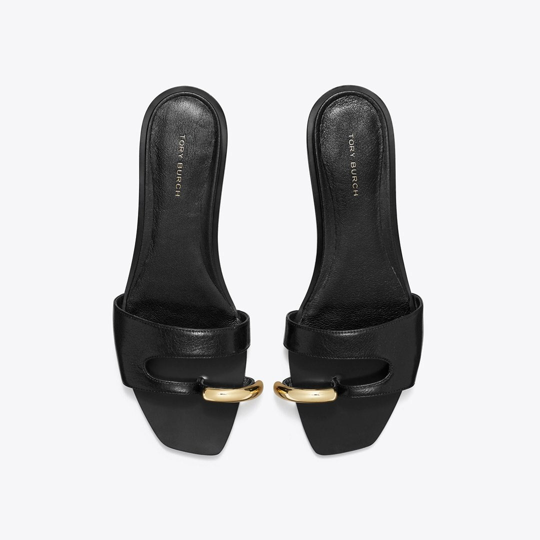 Tory Burch Pierced Slide PERFECT BLACK / GOLD