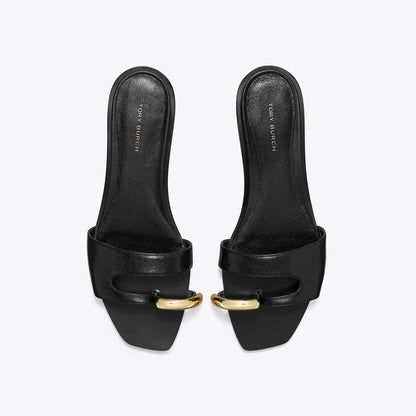Tory Burch Pierced Slide PERFECT BLACK / GOLD