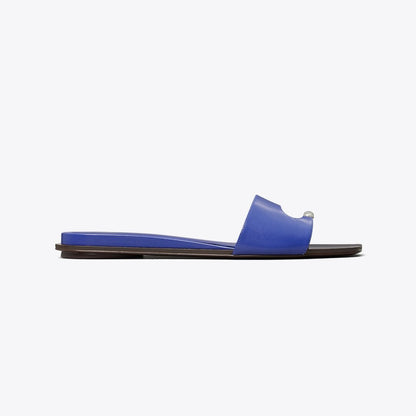 Tory Burch Pierced Slide ULTRA MARINE BLUE / SILVER