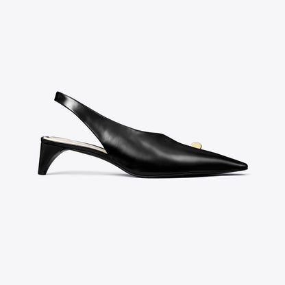 Tory Burch Pierced Slingback Heel PERFECT BLACK