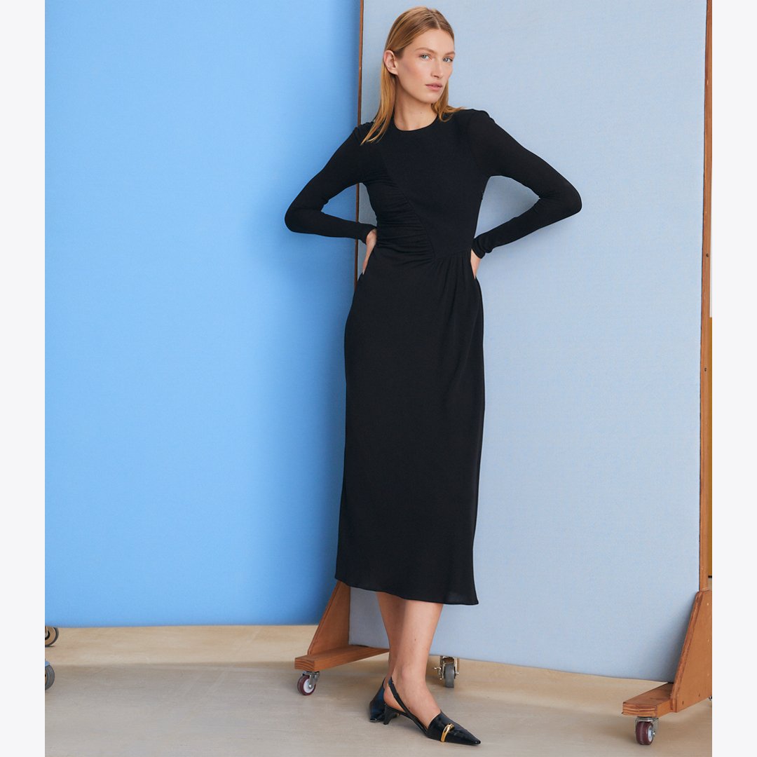 Tory Burch Pierced Slingback Heel PERFECT BLACK