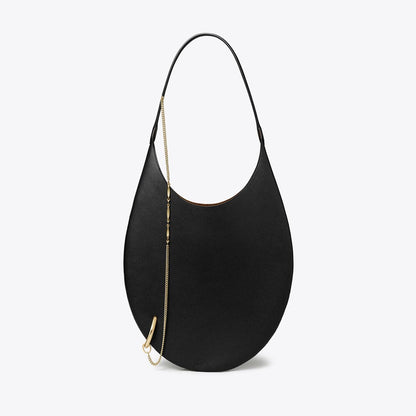 Tory Burch Pierced Soft Bag BLACK/GOLD