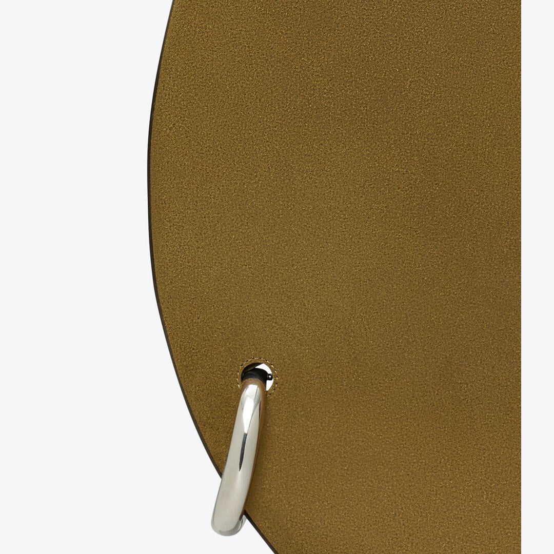 Tory Burch Pierced Suede Bag Deep Olive