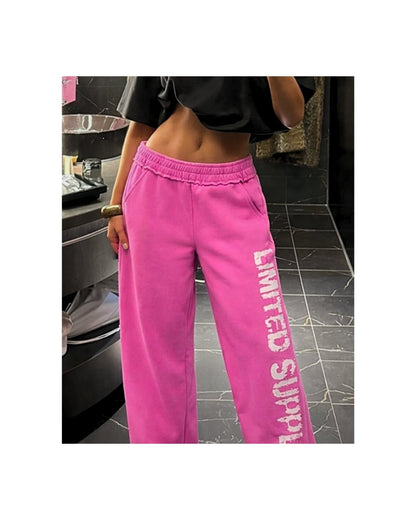 STATIC PINK REVERSE WAISTBAND JOGGERS WOMEN