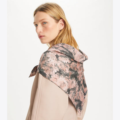 Tory Burch Pixel Flower Silk Square Scarf Pixel Flower Silk Square Blush