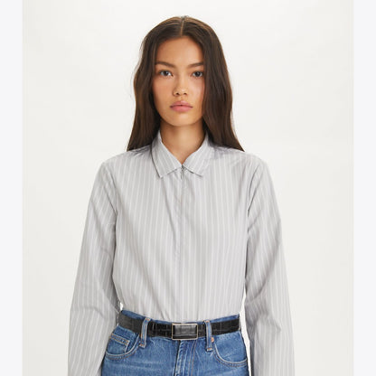 Tory Burch Plate Croc-Embossed Belt Coconut Shell