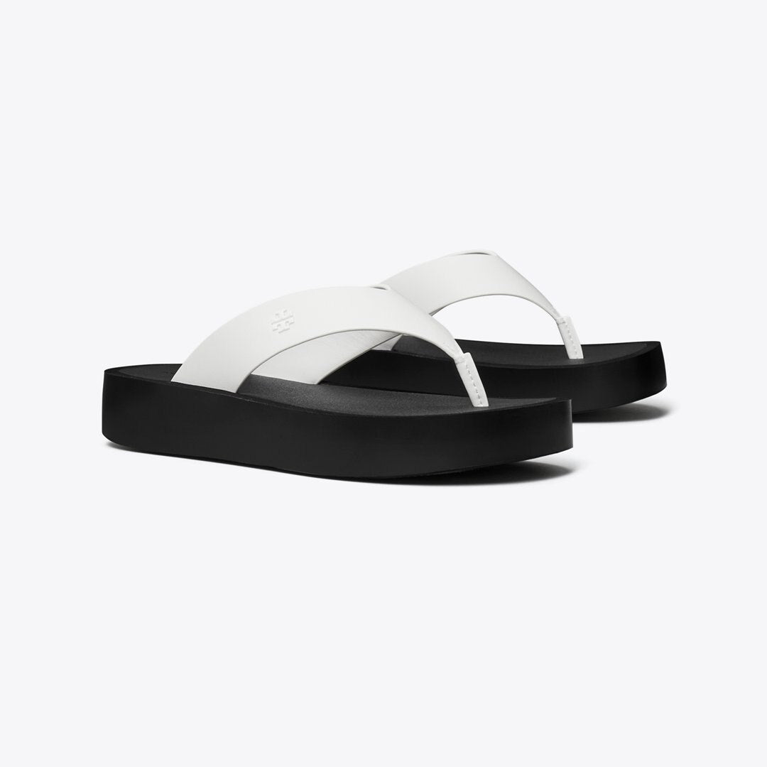 Tory Burch Platform Flip-Flop OPTIC WHITE / BLACK
