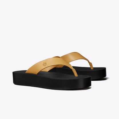 Tory Burch Platform Flip-Flop GINGER SHORTBREAD / BLACK