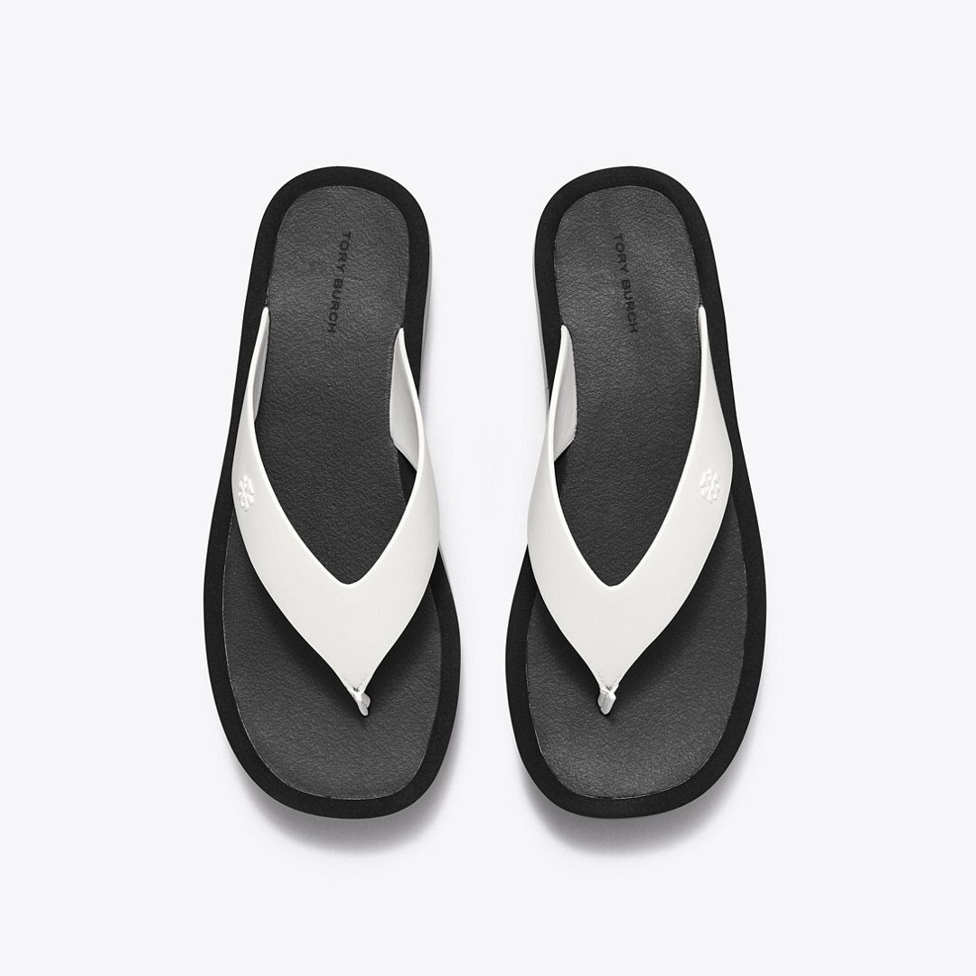 Tory Burch Platform Flip-Flop OPTIC WHITE / BLACK