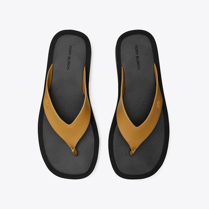 Tory Burch Platform Flip-Flop GINGER SHORTBREAD / BLACK
