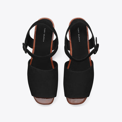 Tory Burch Platform Sandal PERFECT BLACK / PLUM