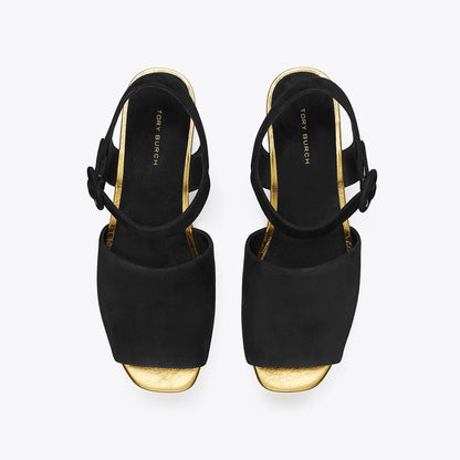 Tory Burch Platform Sandal PERFECT BLACK / CHAMPAGNE