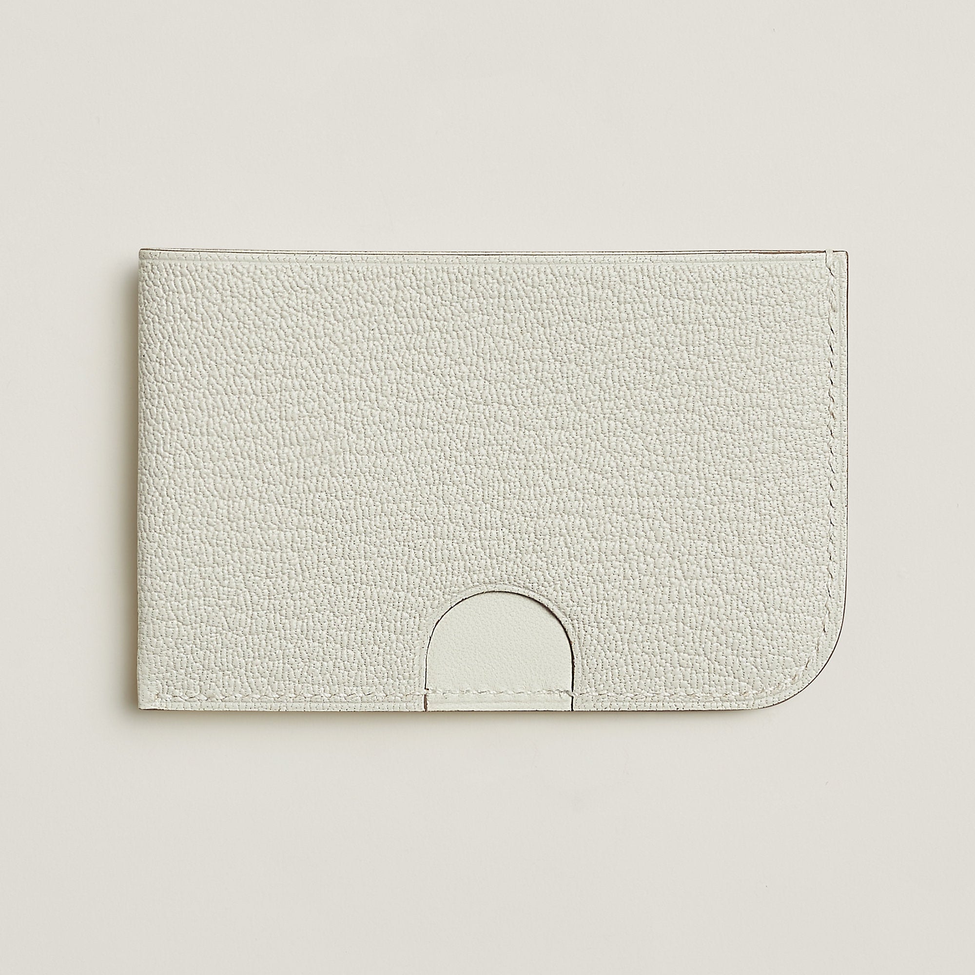  Hermes Poisson Card Holder Caramel