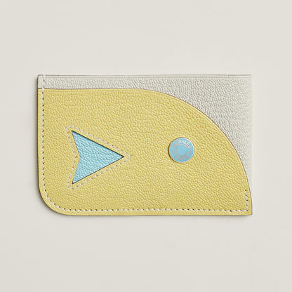  Hermes Poisson Card Holder Caramel